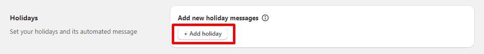 Add new holiday messages