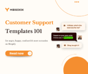 Customer support templates on Shopify